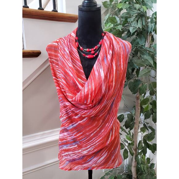 new directions Tops - New Directions Women's Multicolor Tie Dye V-Neck Sleeveless Top Blouse Size XL
